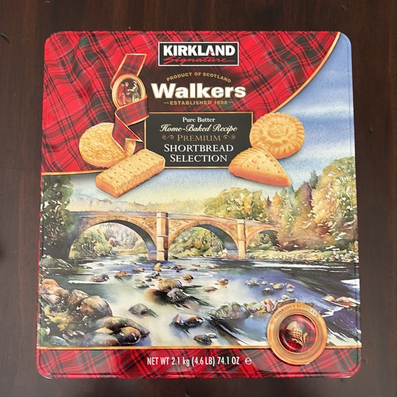 Large Empty Walkers Cookie Tin, Storage Canister for: Pantry Food Crafts & Toys - Picture 13 of 13